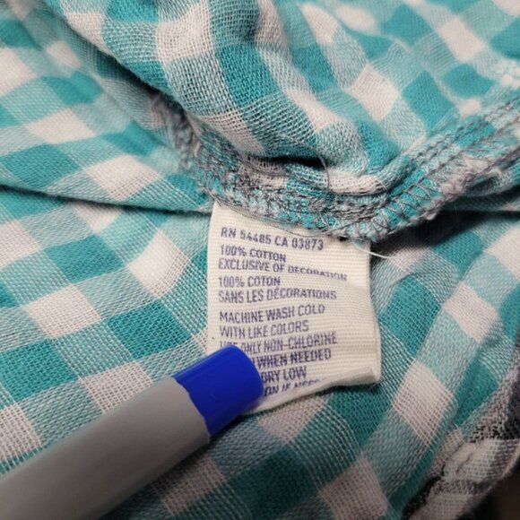 American Eagle Outfitters Plais Shirt Snap Pockets Women's Size 4 Small Gray - Picture 4 of 8